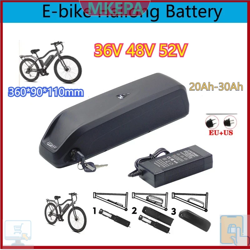 Ebike Battery 48V 20Ah Hailong - Аккумулятор Hailong 36-48-52В с BMS 20Ач