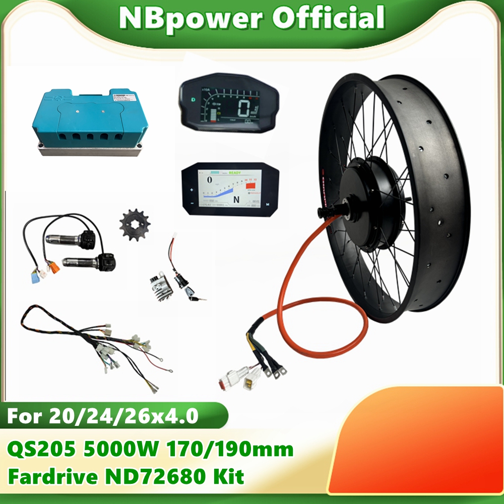 NBpower QS205 72В 5000Вт 170/1 – обзор и цена 72V 5000W Hub Motor Kit
